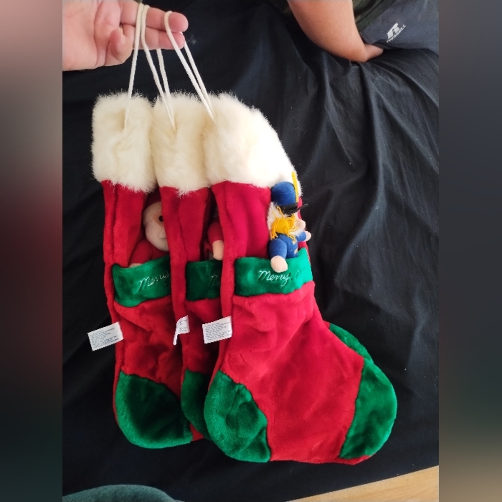 3 Vintage 1990s Quality JC Penny's Christmas Collection Plush Attached - Picture 12 of 12